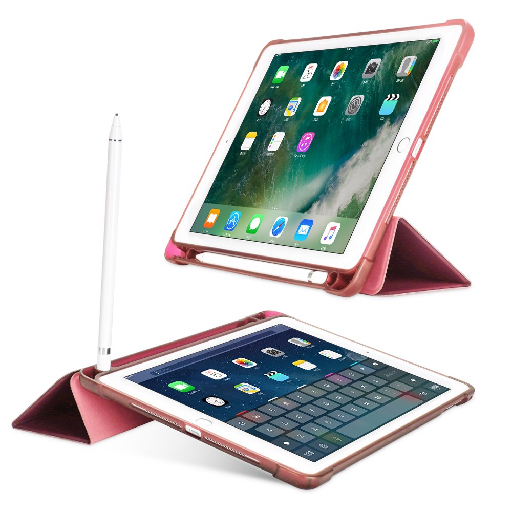 Husa tableta, XGSM, Compatibila cu iPad 9.7 2018 / 2017/ Air / Air 2, Roz