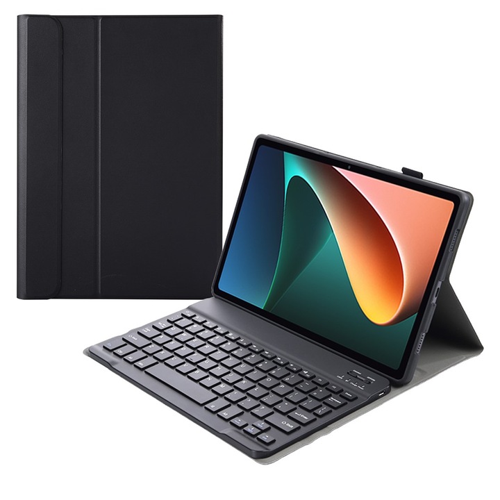 Etui cu tastatura pentru tableta XGSM, 2 in 1, negru, compatibil cu Xiaomi Pad 5/5 Pro