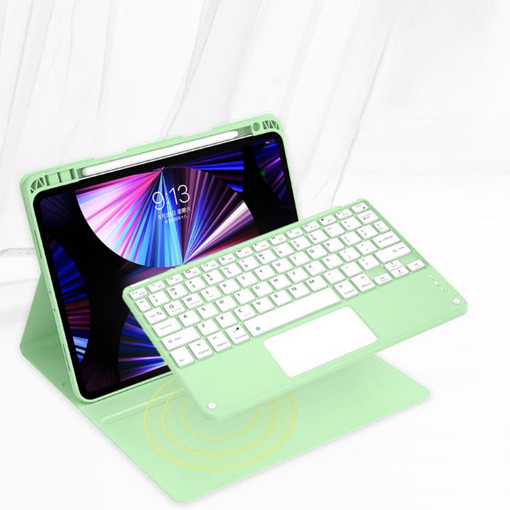 Husa tastatura pentru iPad Air 10.9 4 2020/5 2020, XGSM, Verde