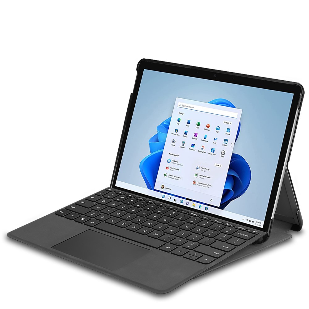 Husa pentru Microsoft Surface Pro 8, XGSM, Negru, Piele ecologica