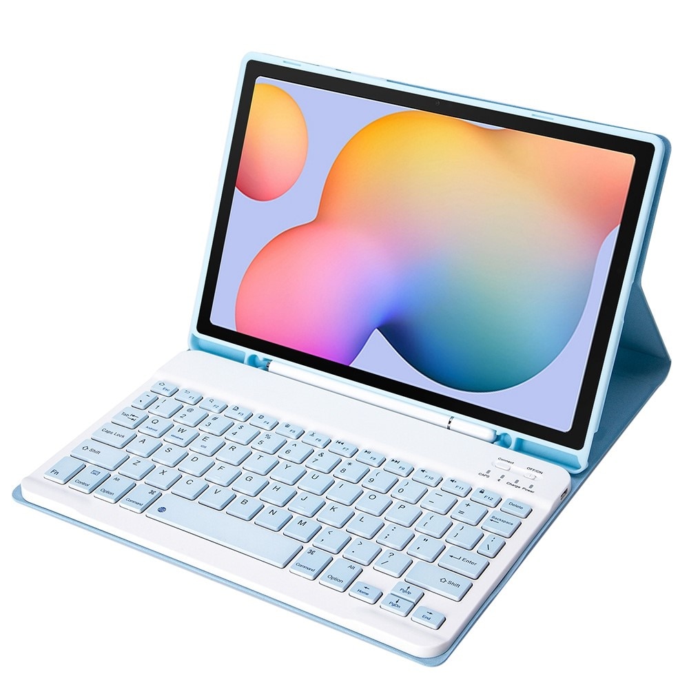 Husa cu tastatura pentru Samsung Galaxy Tab S6 Lite P610/P615/S6 Lite 2022 10.4, XGSM, Albastru