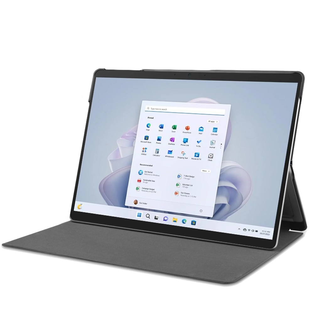 Husa tableta, XGSM, Compatibila cu Microsoft Surface Pro 9, piele ecologica/silicon, Negru