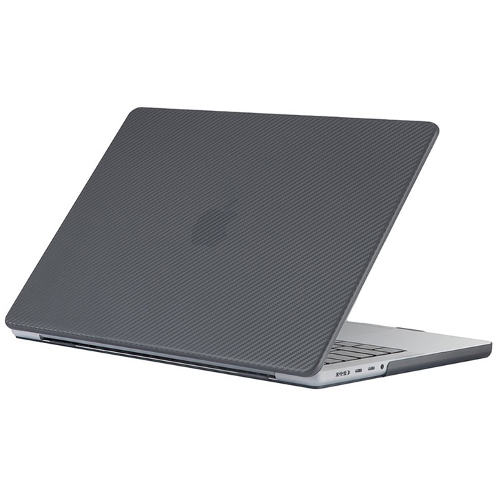 Husa pentru Macbook Pro 13 A1706/A1708/A1989/A2159/A2289/A2251/A2338, XGSM, Carbon, Negru