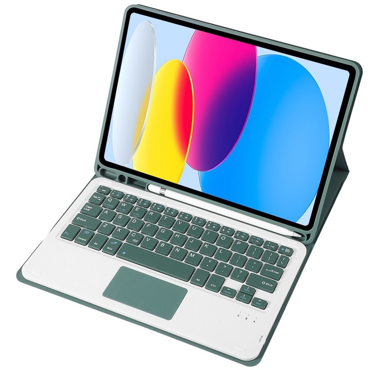 Husa tableta, XGSM, Compatibila cu iPad 10.9 2022 10 Gen, Verde/Alb