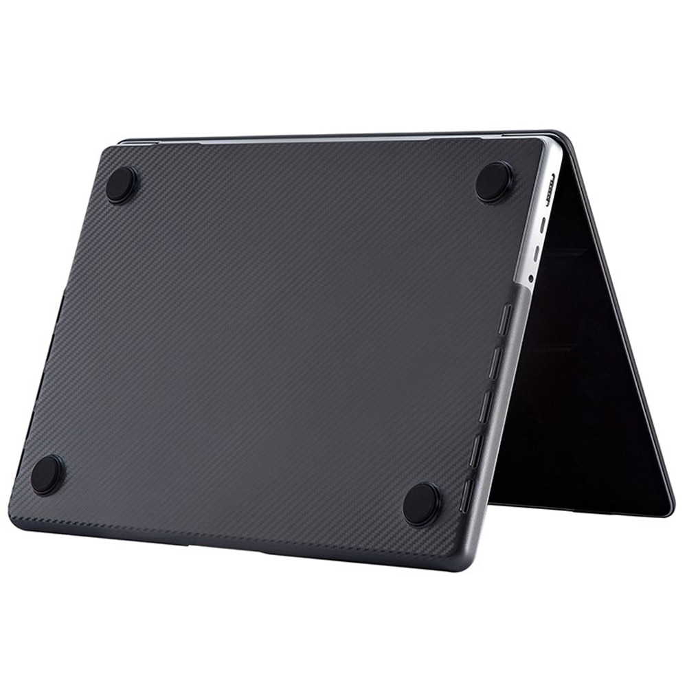 Husa pentru Macbook Pro 13 A1706/A1708/A1989/A2159/A2289/A2251/A2338, XGSM, Carbon, Negru