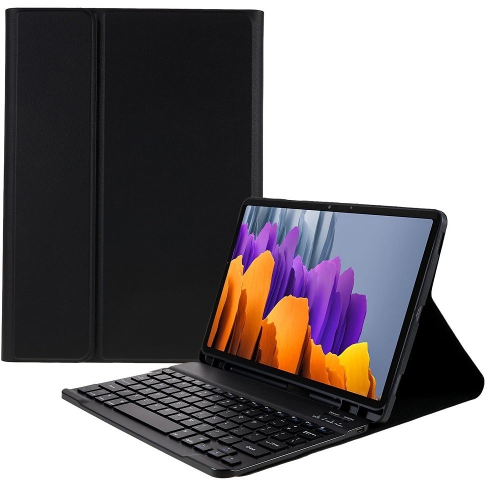 Husa tableta cu tastatura, XGSM, Pentru Samsung Galaxy Tab S7 T870/T875 / S8, Slot stilou, Negru