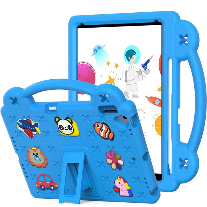 Husa tableta, XGSM, Pentru iPad 7/8/9 10.2 2019/2020/2021, iPad Pro 2017, iPad Air 3 2019, Albastru