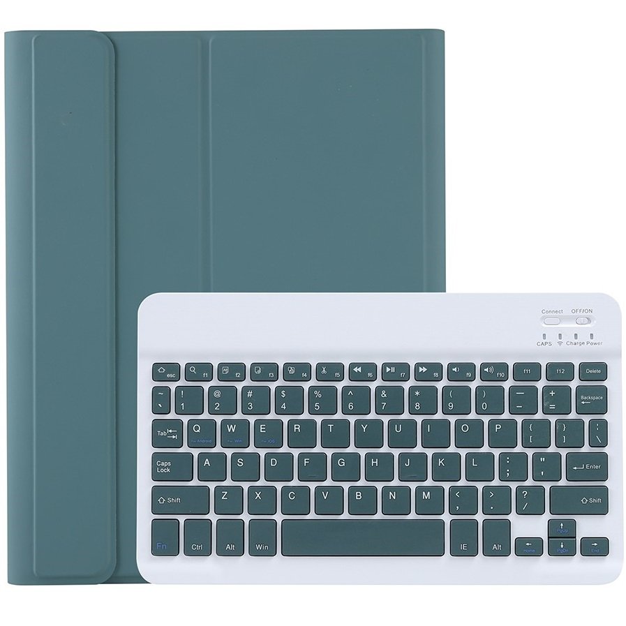 Husa tableta cu tastatura, XGSM, Pentru Lenovo Tab P11 J606F / P11 5G J607Z, Piele ecologica, Verde