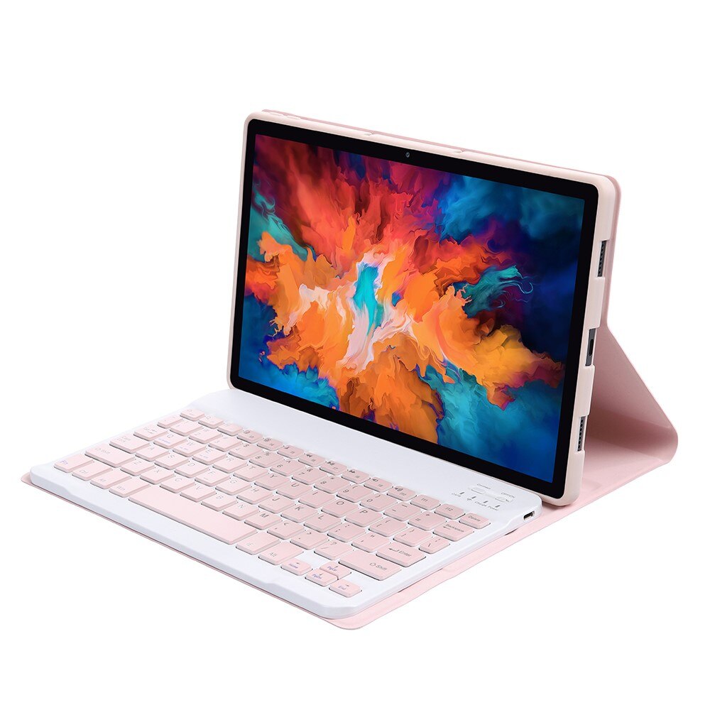 Husa tableta cu tastatura, XGSM, Pentru Lenovo Tab P11, Roz/Alb