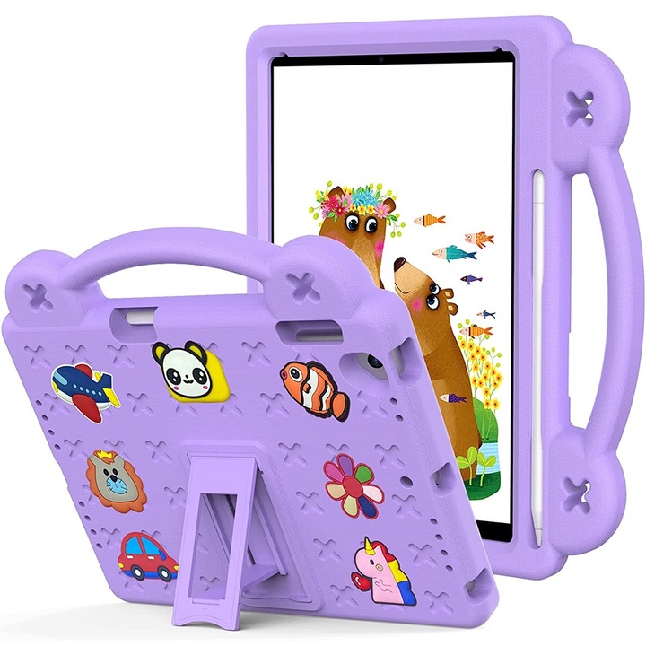 Husa pentru copii pentru iPad 9.7 2017 / 2018, iPad Pro 9.7 2016, cu suport, XGSM, Violet