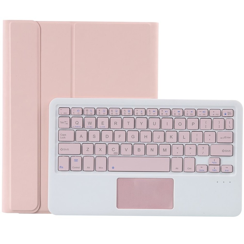 Husa cu tastatura pentru Lenovo Tab P11 J606F / Tab P11 5G, XGSM, Piele ecologica, Roz