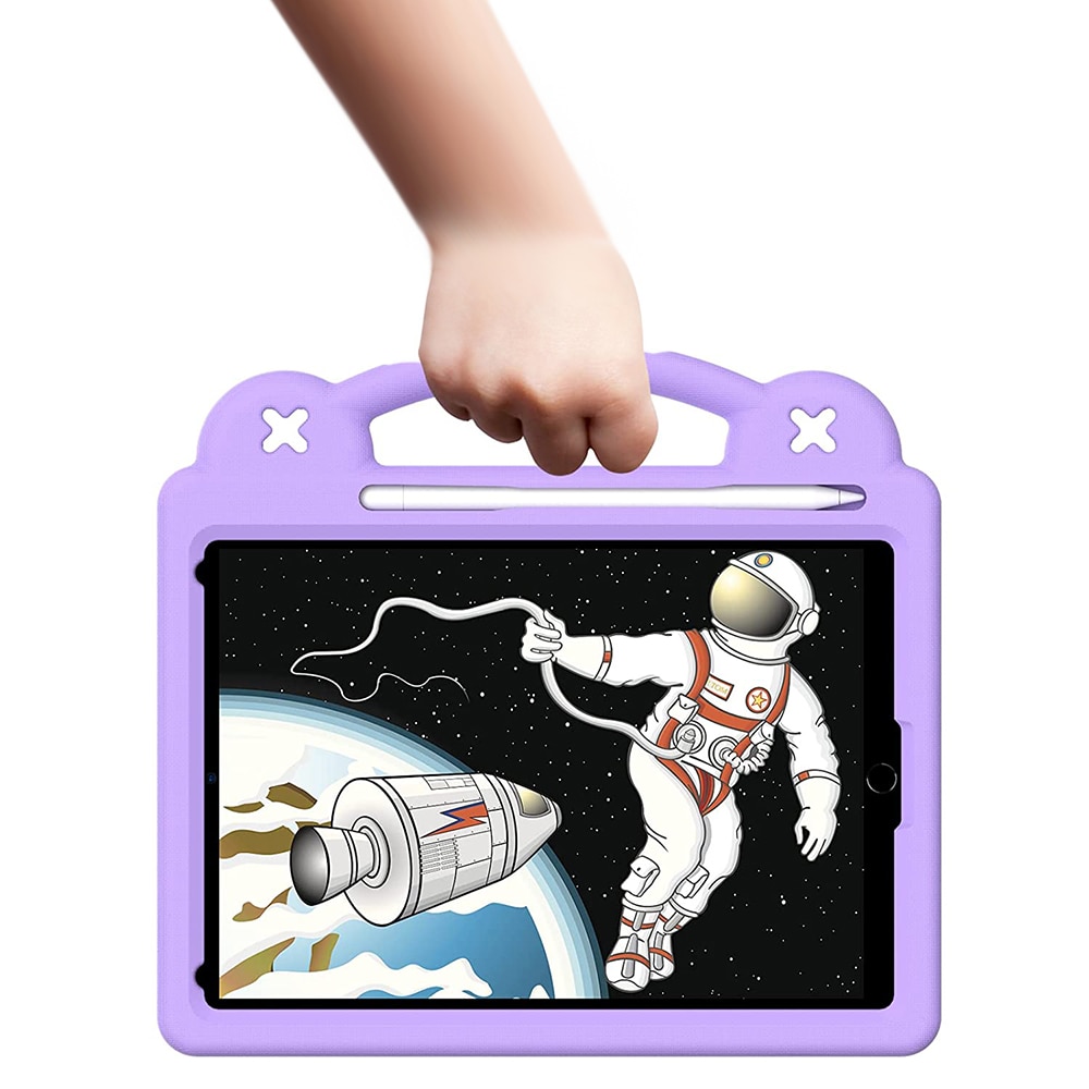 Husa pentru copii pentru iPad 7/8/9 10.2 2019/2020/2021, iPad Pro 2017, iPad Air 3 2019, cu suport, XGSM, Violet