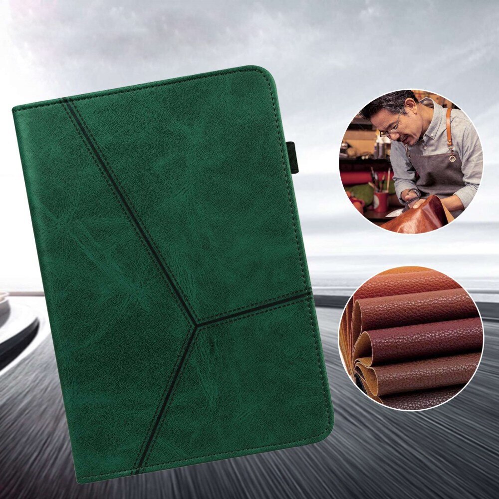 Husa tableta XGSM, etui cu clapa, functie stand, verde, 10.6 inch