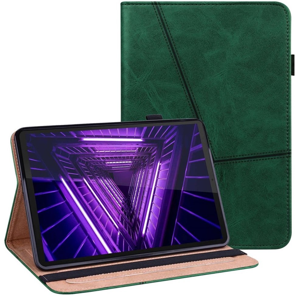 Husa tableta XGSM, etui cu clapa, functie stand, verde, 10.6 inch