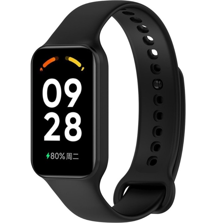 Curea pentru Xiaomi Redmi Smart Band 2 / Xiaomi Smart Mi Band 8 Active, XGSM, Silicon, Negru