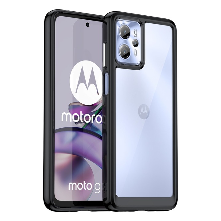 Husa pentru Motorola Moto G13 / G23, XGSM, Transparent / Negru