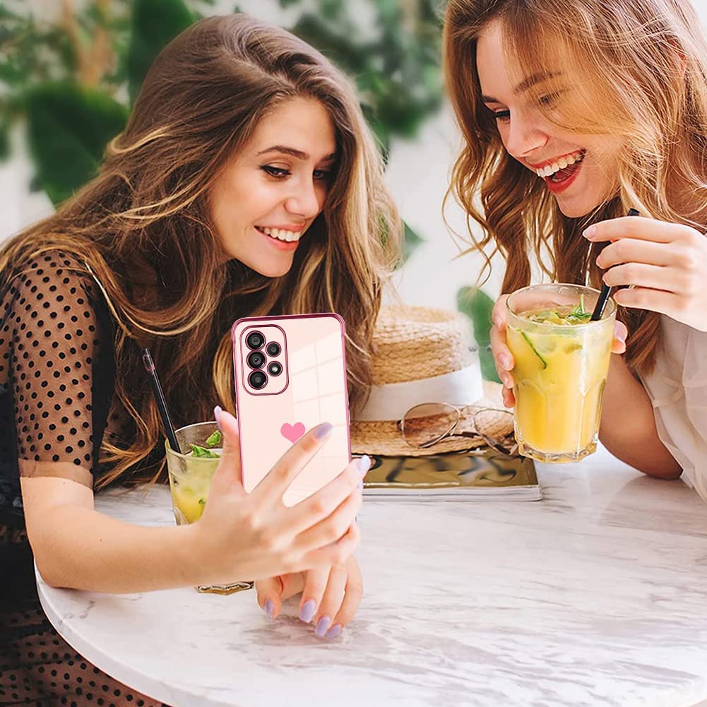 Husa pentru Samsung Galaxy A52/A52S, XGSM, Model inima, Roz