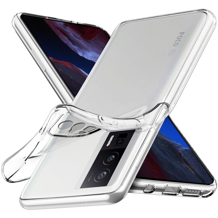 Husa subtire pentru Xiaomi Poco F5 Pro 5G, XGSM, Slim, transparent