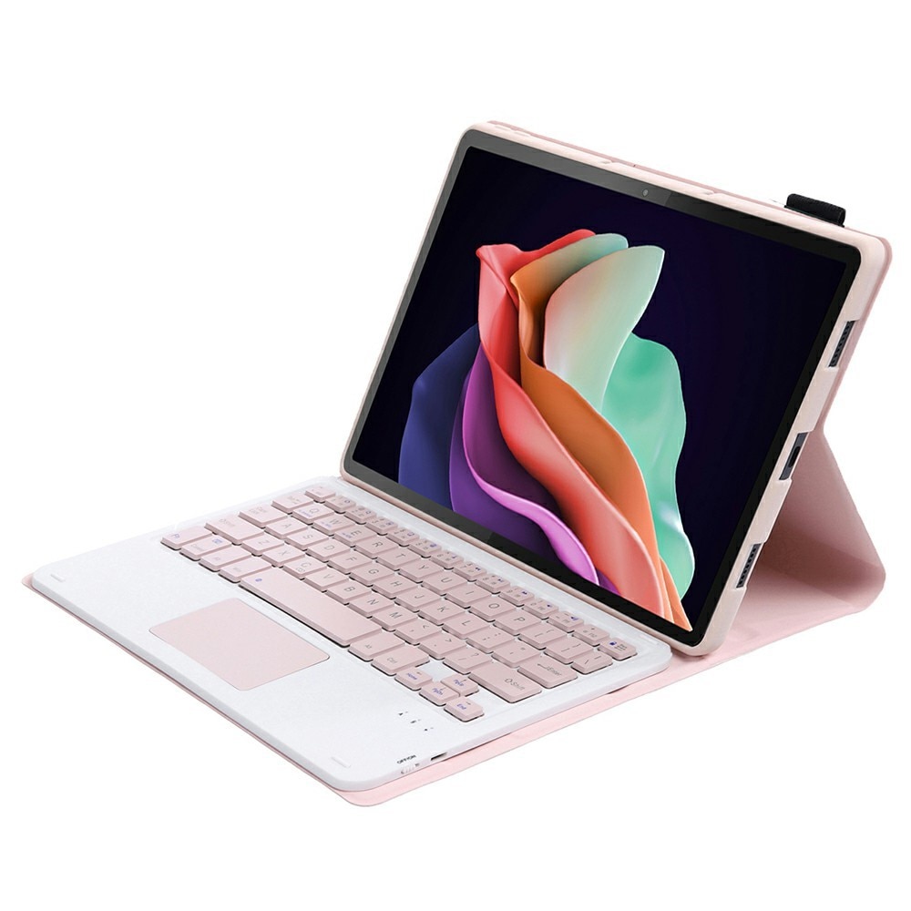 Carcasa cu tastatura pentru Lenovo Tab P11 Gen 2, XGSM, TouchPad cu slot pentru stilou, Auriu-Roz