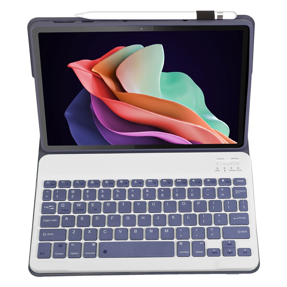 Husa cu tastatura pentru Lenovo Tab P11 Gen 2, XGSM, Compartiment stylus, Mov