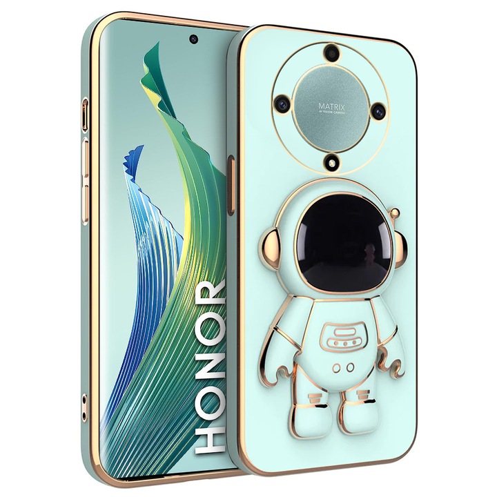 Husa telefon XGSM Honor Magic 5 Lite, astronaut 3D, verde