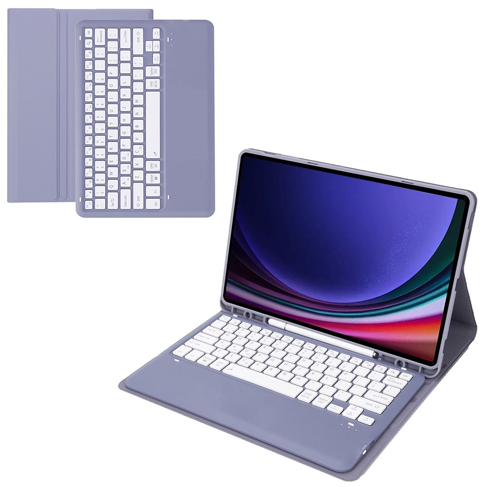 Husa cu tastatura tableta, XGSM, Sintetic, Pentru Samsung Galaxy Tab S9+, Mov
