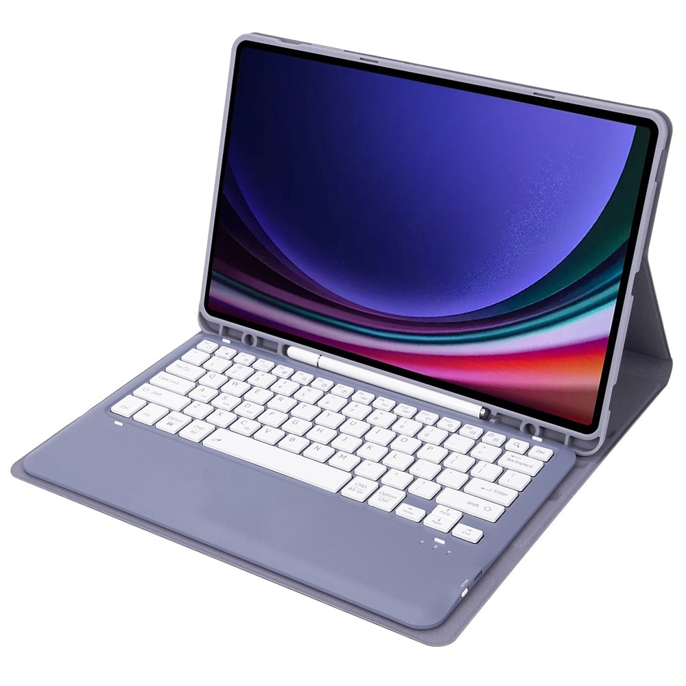 Husa cu tastatura tableta, XGSM, Sintetic, Pentru Samsung Galaxy Tab S9+, Mov