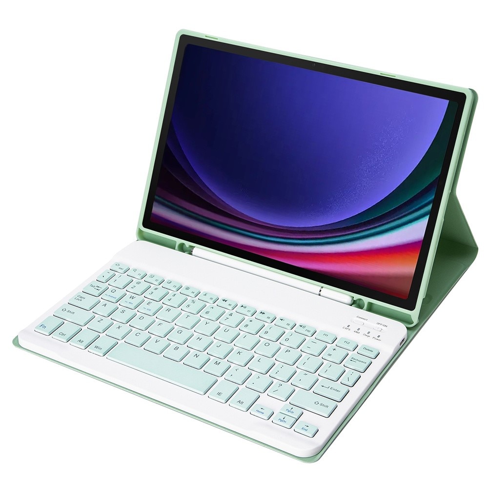 Husa cu tastatura, XGSM, Pentru Samsung Galaxy Tab S9, Verde