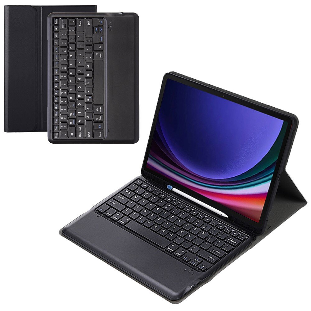 Husa cu tastatura pentru Samsung Galaxy Tab S9+, XGSM, Negru