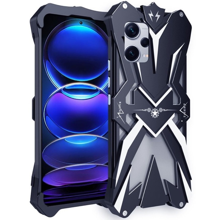 Husa pentru Xiaomi Redmi Note 12 Pro+ Plus 5G, XGSM, Albastru/Alb