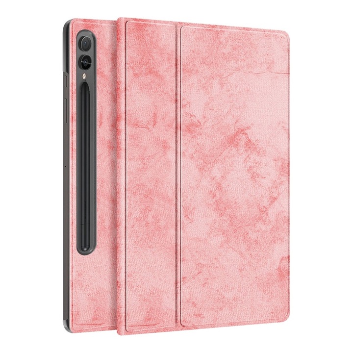 Husa compatibila cu Samsung Galaxy Tab S9+ cu spatiu pentru un stylus, XGSM, Roz