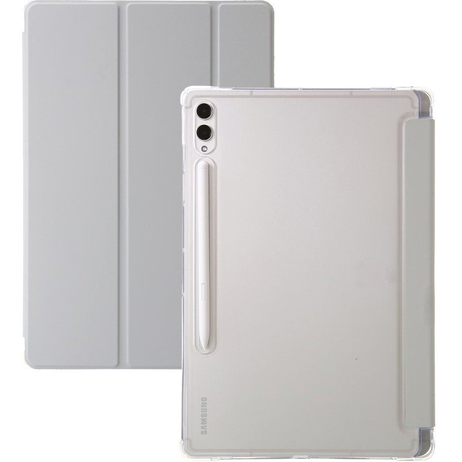 Husa protectie, XGSM, Compatibil Samsung Galaxy Tab S9 Ultra, Suport stilou, Gri