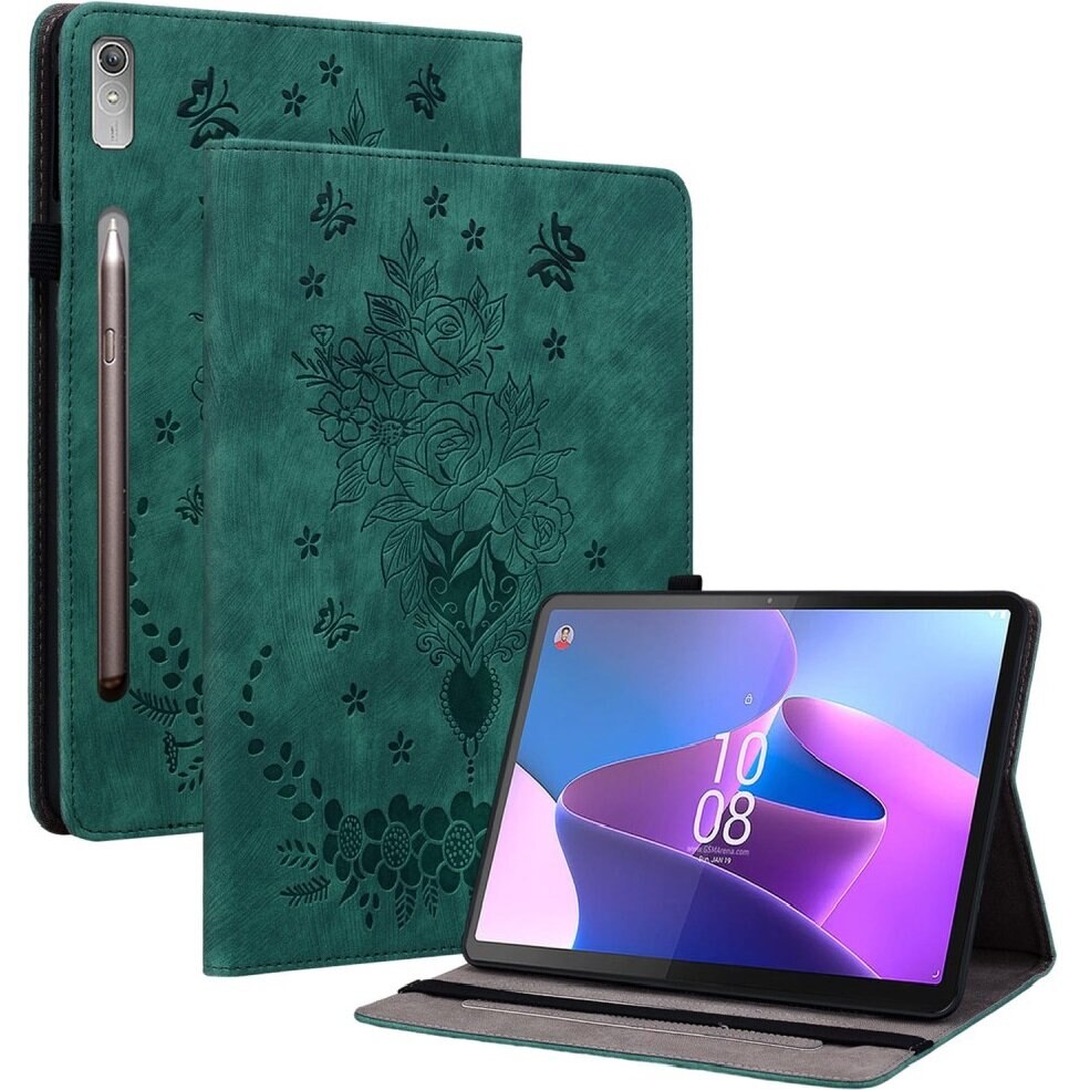 Husa protectie tableta, XGSM, Compatibila cu Lenovo Tab P12, Piele ecologica/Silicon, Verde