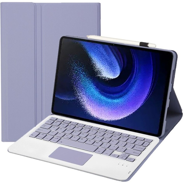 Husa tableta cu tastatura, XGSM, Compatibil cu Xiaomi Pad 6/6 Pro, Mov