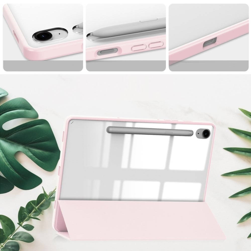Etui tableta, XGSM, Smartcase Hybrid, tri-fold, cu loc pentru rysik, roz