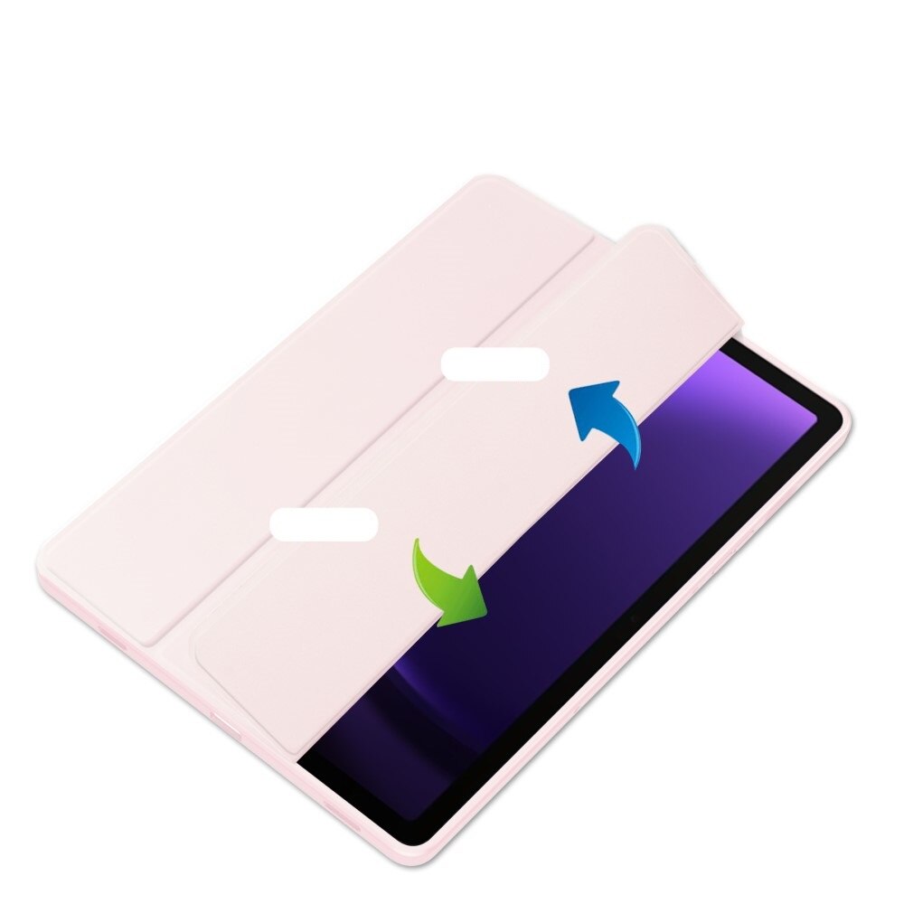 Etui tableta, XGSM, Smartcase Hybrid, tri-fold, cu loc pentru rysik, roz