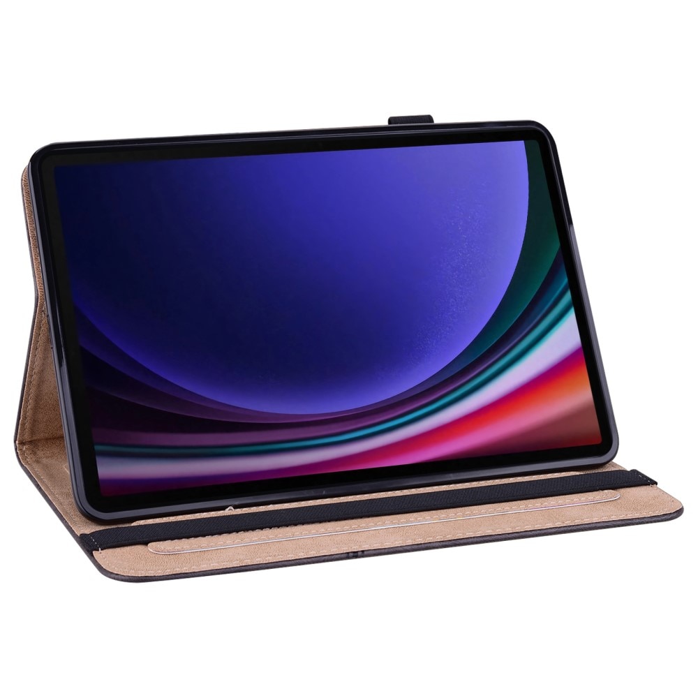 Husa tableta XGSM, etui cu clapeta, functie stand, neagra, pentru Samsung Galaxy Tab S9/S9 FE