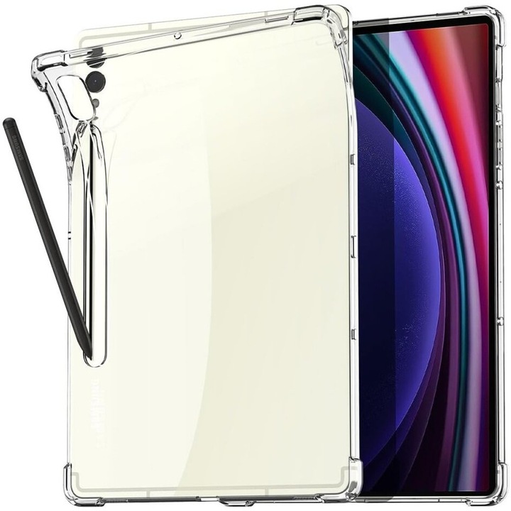 Husa tableta, XGSM, Silicon / TPU, Pentru Samsung Galaxy Tab S9 FE+ Plus, Transparent