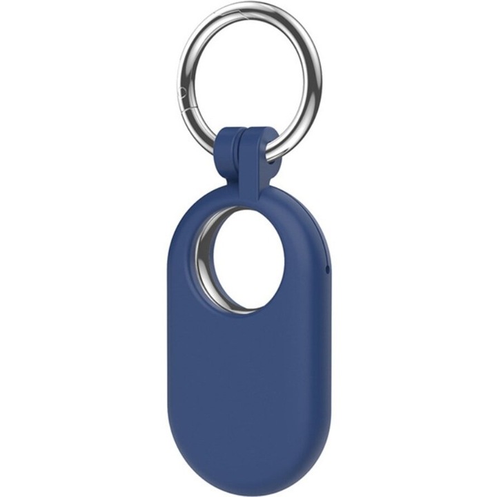 Husa cu breloc pentru Samsung Galaxy SmartTag2, XGSM, Silicon, bleumarin