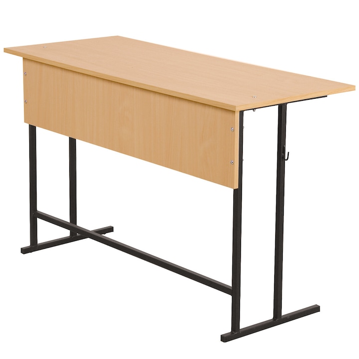 Iskolapad E-161 Fekete, 2 személyes, bükk