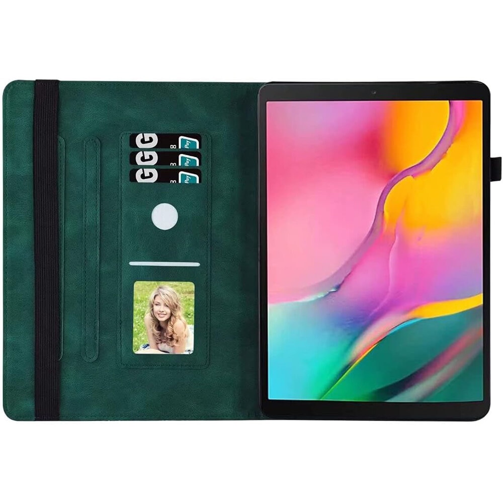 Husa pentru Samsung Galaxy Tab S9 FE, XGSM, Cu suport pentru pix, Verde