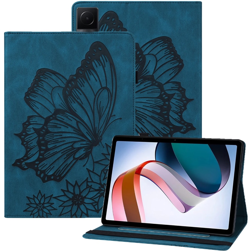 Husa pentru Samsung Galaxy Tab S9 FE, XGSM, Cu buzunare interioare, Albastru