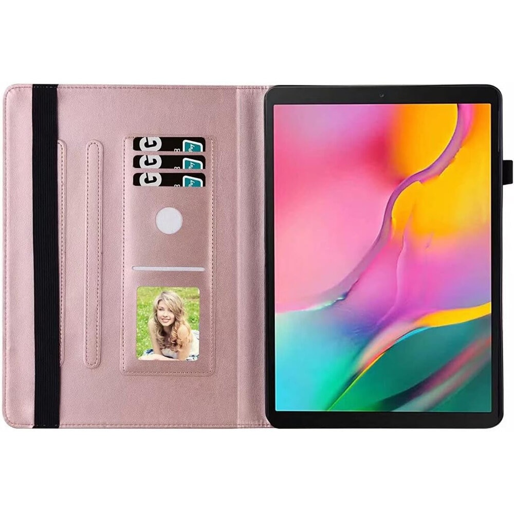 Husa tableta, XGSM, Piele Ecologica / Silicon, Pentru Samsung Galaxy Tab S9 FE, Roz