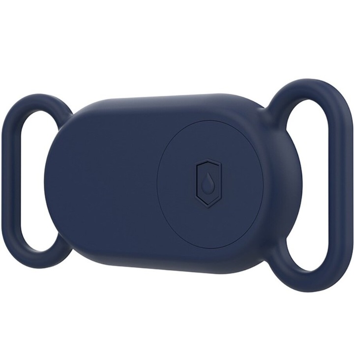 Husa pentru Samsung Galaxy SmartTag 2, XGSM, Silicon, Pentru zgarda animale, Albastru inchis
