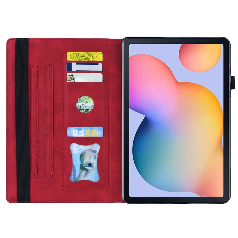 Husa pentru Samsung Galaxy Tab S6 Lite, XGSM, Piele ecologica/Silicon, Rosu