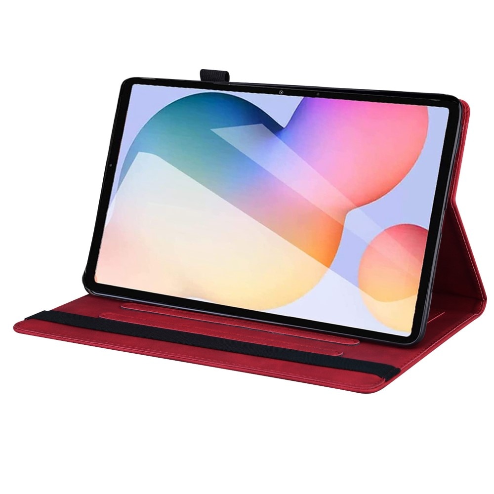 Husa pentru Samsung Galaxy Tab S6 Lite, XGSM, Piele ecologica/Silicon, Rosu