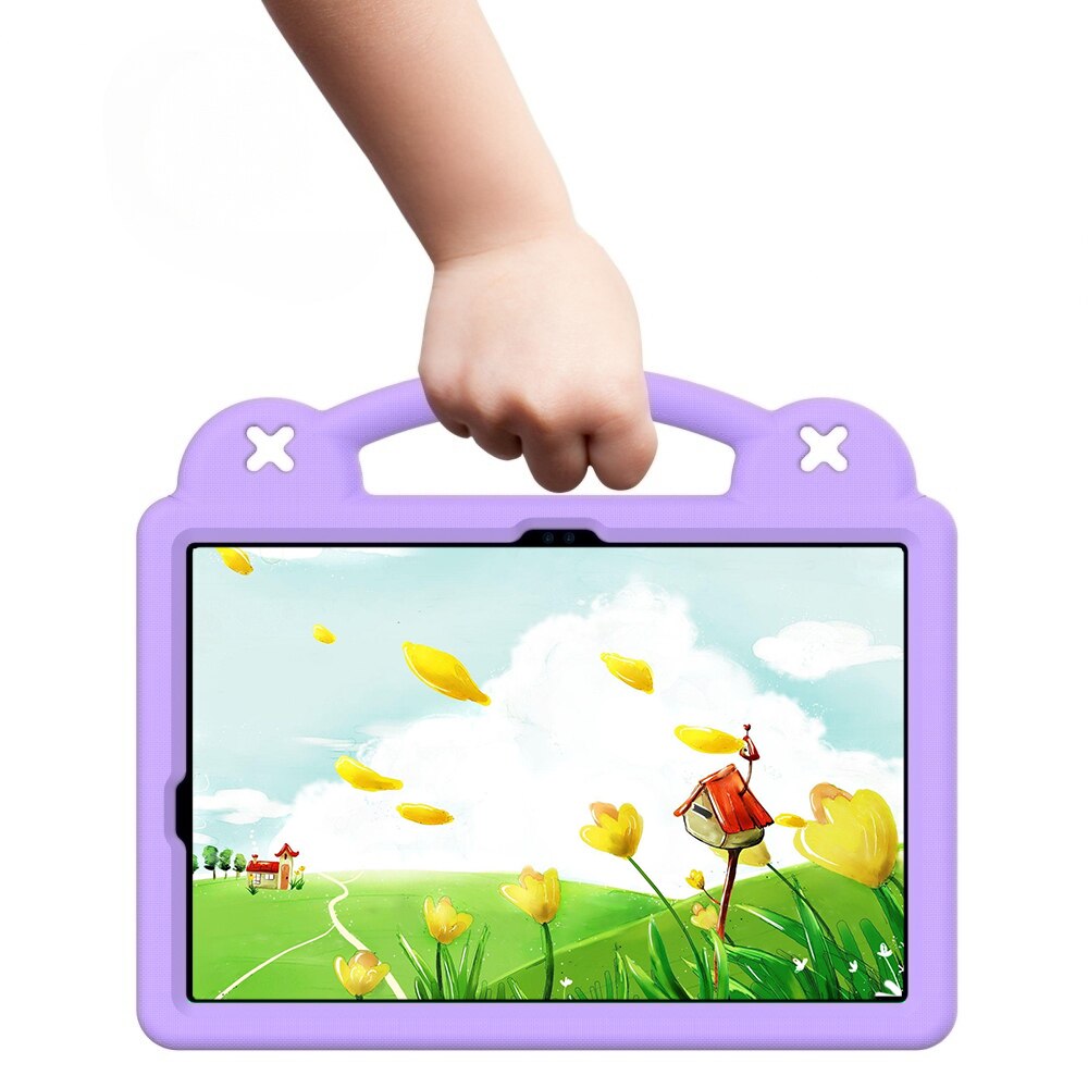 Husa pentru copii compatibila cu Samsung Galaxy Tab S9 FE, XGSM, Cu suport, Mov