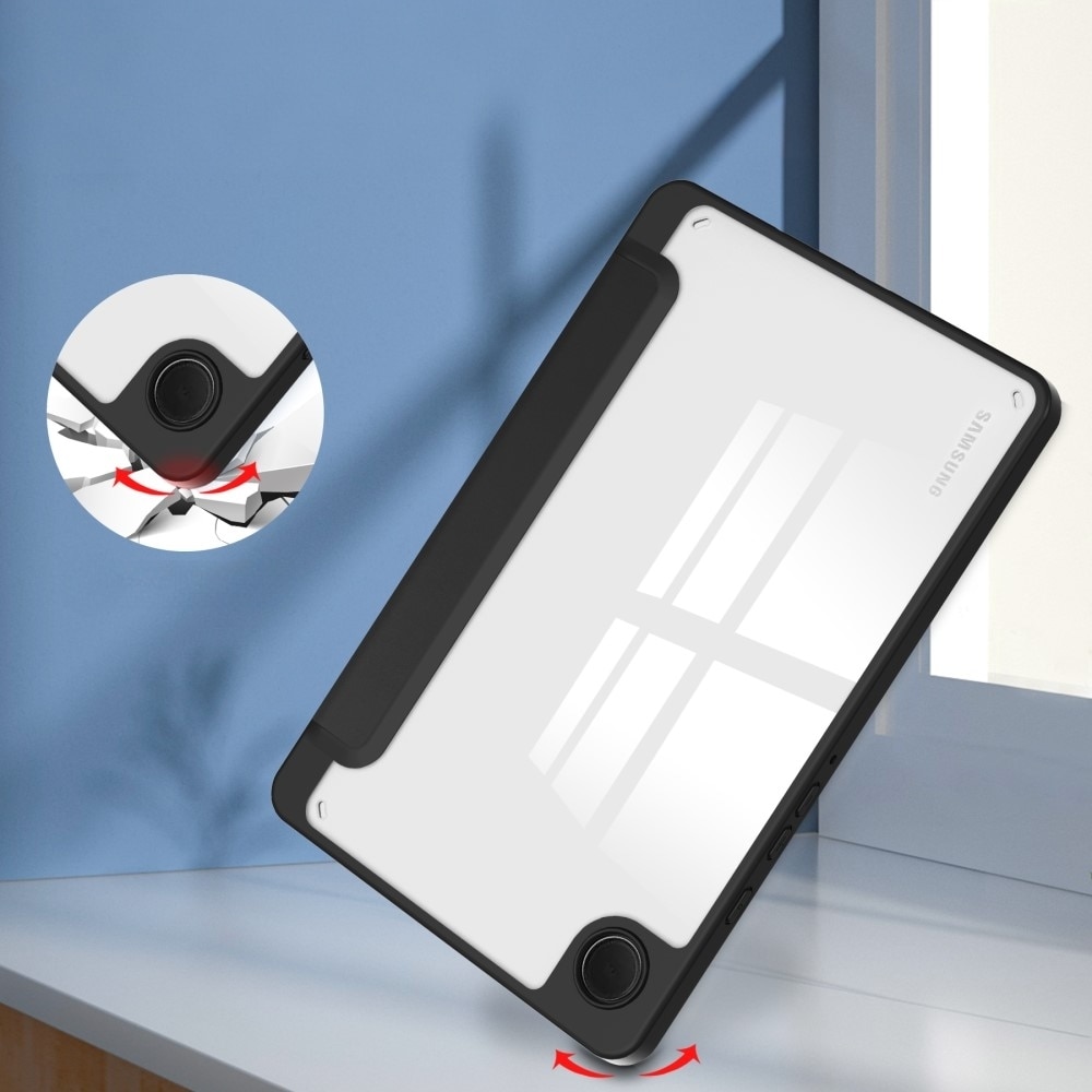 Husa compatibila cu Samsung Galaxy Tab A9, XGSM, Smartcase, Cu suport de pix, Negru