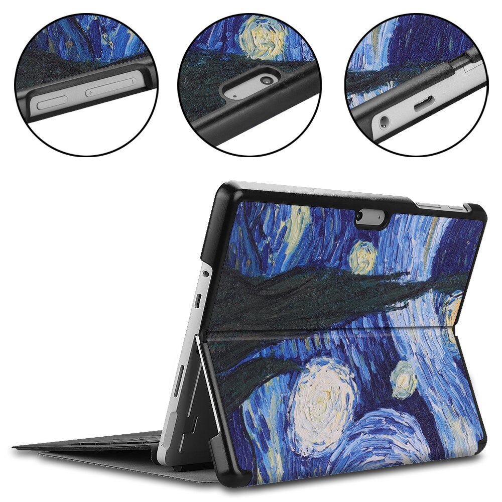 Husa pentru Microsoft Surface Go 3/Go 2/Go, XGSM, Smartcase, Model pictura, Multicolor