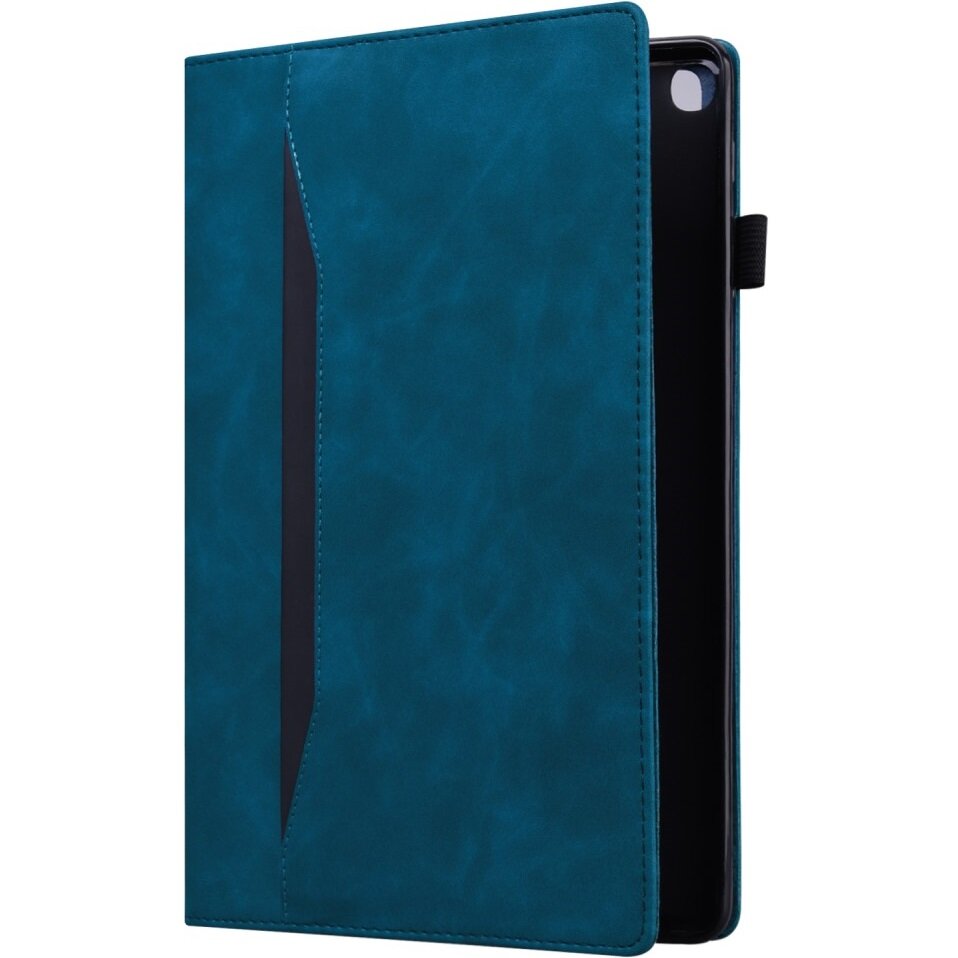 Husa tableta XGSM, etui cu clapa, functie stand, loc pentru stilou, albastra, pentru Samsung Galaxy Tab A9
